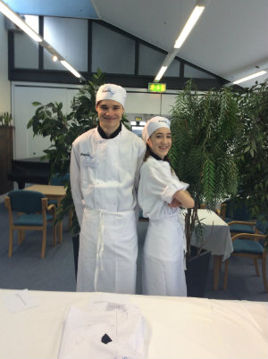 Apprentice chef Cathal and Niamh